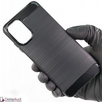 Carbon guminis dėklas - juodas (Realme 10) Carbon guminis dėklas - juodas (Realme 10)